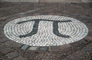 Pi mosaic outside the Maths Department at Berlin's Technical University
