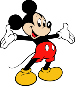 Mickey has three fingers and a thumb on each hand. How many toes has he got?