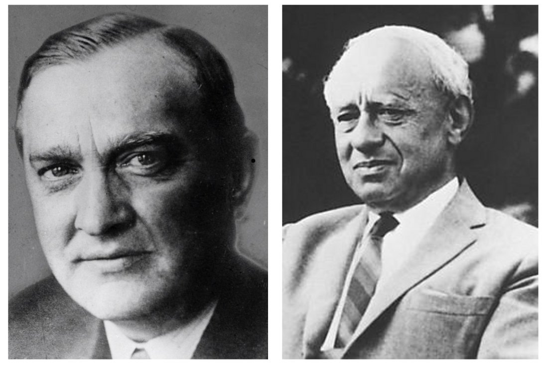 Stefan Banach (1892–1945), Polish mathematician (left) and Alfred Tarski (1901-1983), Polish logician (right).