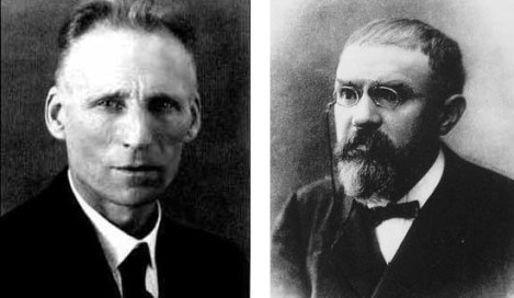 Left: Luitzen Brouwer. Right: Henri Poincare.