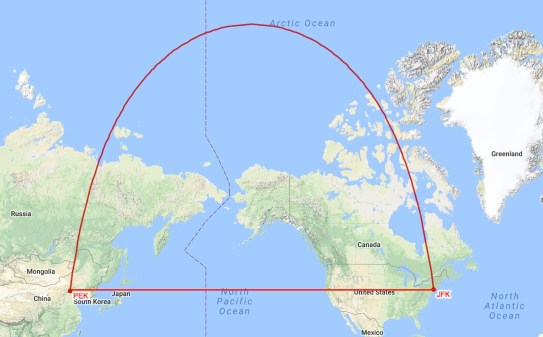 JFK-PEK-Mercator